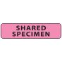 Label Paper Permanent Shared Specimen, 1" Core, 1 1/4" x 5/16", Fl. Pink, 760 per Roll
