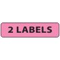 Label Paper Removable 2 Labels, 1" Core, 1 1/4" x 5/16", Fl. Pink, 760 per Roll