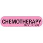 Label Paper Removable Chemotherapy, 1" Core, 1 1/4" x 5/16", Fl. Pink, 760 per Roll