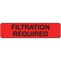 Label Paper Permanent Filtration Required 1" Core 1 1/4"x5/16" Fl. Red 760 per Roll
