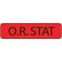 Label Paper Permanent OR STAT, 1" Core, 1 1/4" x 5/16", Fl. Red, 760 per Roll