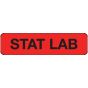 Label Paper Permanent STAT Lab, 1" Core, 1 1/4" x 5/16", Fl. Red, 760 per Roll