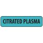 Label Paper Removable Citrated Plasma, 1" Core, 1 1/4" x 5/16", Blue, 760 per Roll