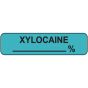 Label Paper Removable Xylocaine %, 1" Core, 1 1/4" x 5/16", Blue, 760 per Roll