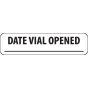 Label Paper Removable Date Vial Opened, 1" Core, 1 1/4" x 5/16", White, 760 per Roll