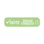 Label Paper Removable Note Dosage Strength, 1" Core, 1 7/16" x 3/8", Fl. Green, 666 per Roll
