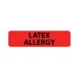 Label Paper Permanent Latex Allergy, 1" Core, 1 7/16" x 3/8", Fl. Red, 666 per Roll