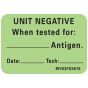 Lab Communication Label (Paper, Removable) Unit Negative When 1 7/16"x1 Fluorescent Green - 666 per Roll
