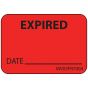 Label Paper Permanent Expired Date 1" Core 1 7/16"x1 Fl. Red 666 per Roll