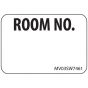 Label Paper Removable Room No., 1" Core, 1 7/16" x 1", White, 666 per Roll