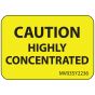 Label Paper Permanent Caution Highly 1" Core 1 7/16"x1 Yellow 666 per Roll