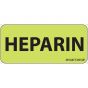 Label Paper Removable Heparin, 1" Core, 2 1/4" x 1", Fl. Chartreuse, 420 per Roll