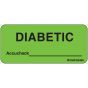 Label Paper Removable Diabetic Accucheck, 1" Core, 2 1/4" x 1", Fl. Green, 420 per Roll