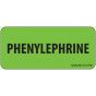Label Paper Removable Phenylephrine, 1" Core, 2 1/4" x 1", Fl. Green, 420 per Roll
