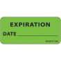 Label Paper Removable Expiration Date, 1" Core, 2 1/4" x 1", Fl. Green, 420 per Roll