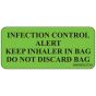 Label Paper Removable Infection Control, 1" Core, 2 1/4" x 1", Fl. Green, 420 per Roll