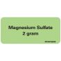 Label Paper Removable Magnesium Sulfate 2, 1" Core, 2 1/4" x 1", Fl. Green, 420 per Roll