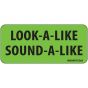 Label Paper Removable Look-a-Like Sound-a-Like , 1" Core, 2 1/4" x 1", Fl. Green, 420 per Roll