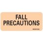 Label Paper Removable Fall Precautions, 1" Core, 2 1/4" x 1", Fl. Orange, 420 per Roll