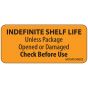 Label Paper Removable Indefinite Shelf, 1" Core, 2 1/4" x 1", Fl. Orange, 420 per Roll