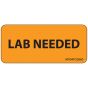 Label Paper Removable Lab Needed, 1" Core, 2 1/4" x 1", Fl. Orange, 420 per Roll