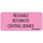 Label Paper Removable Reusable Return To, 1" Core, 2 1/4" x 1", Fl. Pink, 420 per Roll