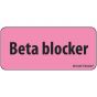 Label Paper Permanent Beta Blocker 1" Core 2 1/4"x1 Fl. Pink 420 per Roll