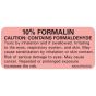 Lab Communication Label (Paper, Permanent) 0.1" Formalin 1 Core 2 1/4"x1 Fluorescent Red - 420 per Roll