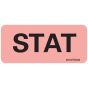Lab Communication Label (Paper, Permanent) Stat 2 1/4"x1 Fluorescent Red - 420 per Roll