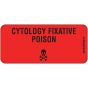 Lab Communication Label (Paper, Permanent) Cytology Fixative 2 1/4"x1 Fluorescent Red - 420 per Roll