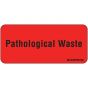 Label Paper Permanent Pathological Waste, 1" Core, 2 1/4" x 1", Fl. Red, 420 per Roll