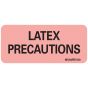 Label Paper Permanent Latex Precautions, 1" Core, 2 1/4" x 1", Fl. Red, 420 per Roll
