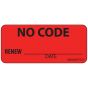 Label Paper Permanent No Code Renew, 1" Core, 2 1/4" x 1", Fl. Red, 420 per Roll