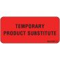 Label Paper Permanent Temporary Product, 1" Core, 2 1/4" x 1", Fl. Red, 420 per Roll