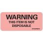 Label Paper Permanent Warning This Item, 1" Core, 2 1/4" x 1", Fl. Red, 420 per Roll