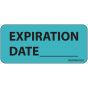 Label Paper Removable Expiration Date, 1" Core, 2 1/4" x 1", Blue, 420 per Roll