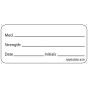 Label Paper Removable Med. Strength: Date, 1" Core, 2 1/4" x 1", White, 420 per Roll