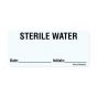 Label Paper Removable Sterile Water, 1" Core, 2 1/4" x 1", White, 420 per Roll