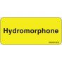 Label Paper Permanent Hydromorphone, 1" Core, 2 1/4" x 1", Yellow, 420 per Roll
