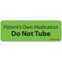 Label Paper Removable Patients Own, 1" Core, 2 15/16" x 1", Fl. Green, 333 per Roll