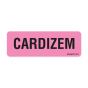 Label Paper Removable Cardizem, 1" Core, 2 15/16" x 1", Fl. Pink, 333 per Roll
