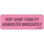 Label Paper Removable Very Short Stability, 1" Core, 2 15/16" x 1", Fl. Pink, 333 per Roll