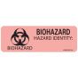 Lab Communication Label (Paper, Permanent) Biohazard / 2 15/16"x1 Fluorescent Red - 333 per Roll
