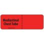 Label Paper Permanent Mediastinal Chest, 1" Core, 2 15/16" x 1", Fl. Red, 333 per Roll