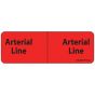 Label Paper Permanent Arterial Line Ã¢¦ 1" Core 2 15/16"x1 Fl. Red 333 per Roll