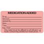 Label Paper Permanent Medication Added, 1" Core, 2 15/16" x 1", 1/2", Fl. Red, 333 per Roll