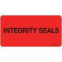 Label Paper Permanent Integrity Seals, 1" Core, 2 15/16" x 1", 1/2", Fl. Red, 333 per Roll