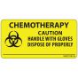 Label Paper Permanent Chemotherapy / 1" Core 2 15/16"x1 1/2" Yellow 333 per Roll