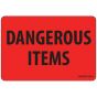 Label Paper Permanent Dangerous Items 1" Core 2" 15/16"x2 Fl. Red 333 per Roll