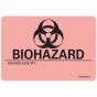 Lab Communication Label (Paper, Permanent) Biohazard Hazard 2" 15/16"x2 Fluorescent Red - 333 per Roll